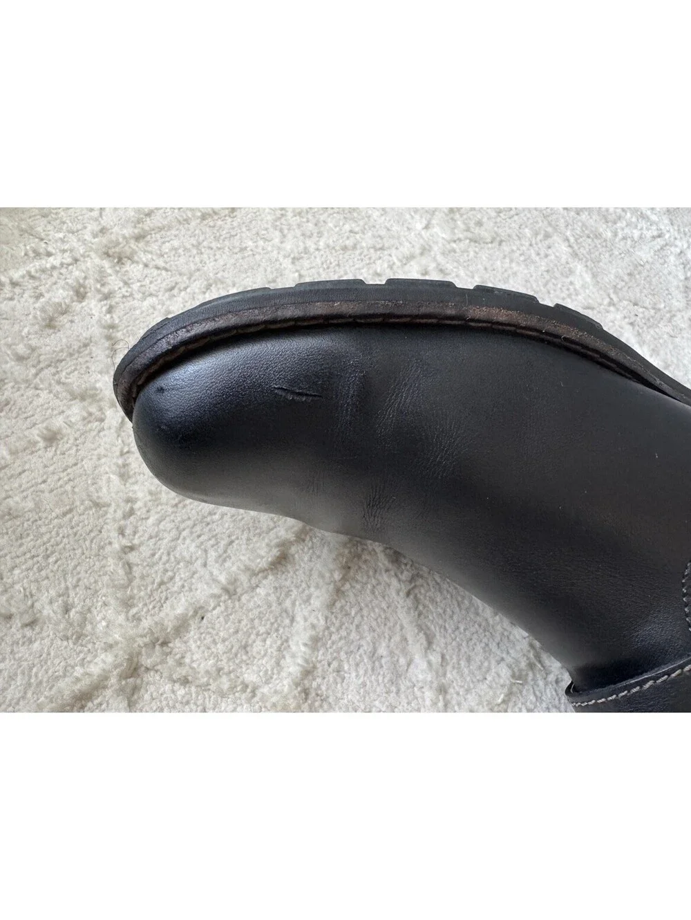 Clarks Men's Chilton side-zip buckle biker boots black leather 11 M
